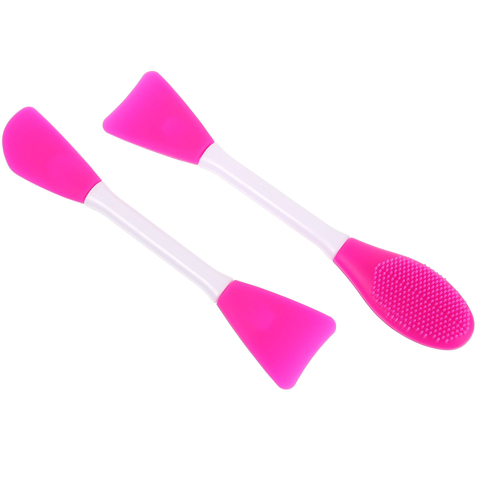 Face Mask Silicone - 1 ชุด แปรงมาสก์ซิลิโคนอเนกประสงค์ หัวแปรงคู่ สำหรับการบำรุงผิวหน้าอย่างแม่นยำ อ่อนโยนต่อผิว