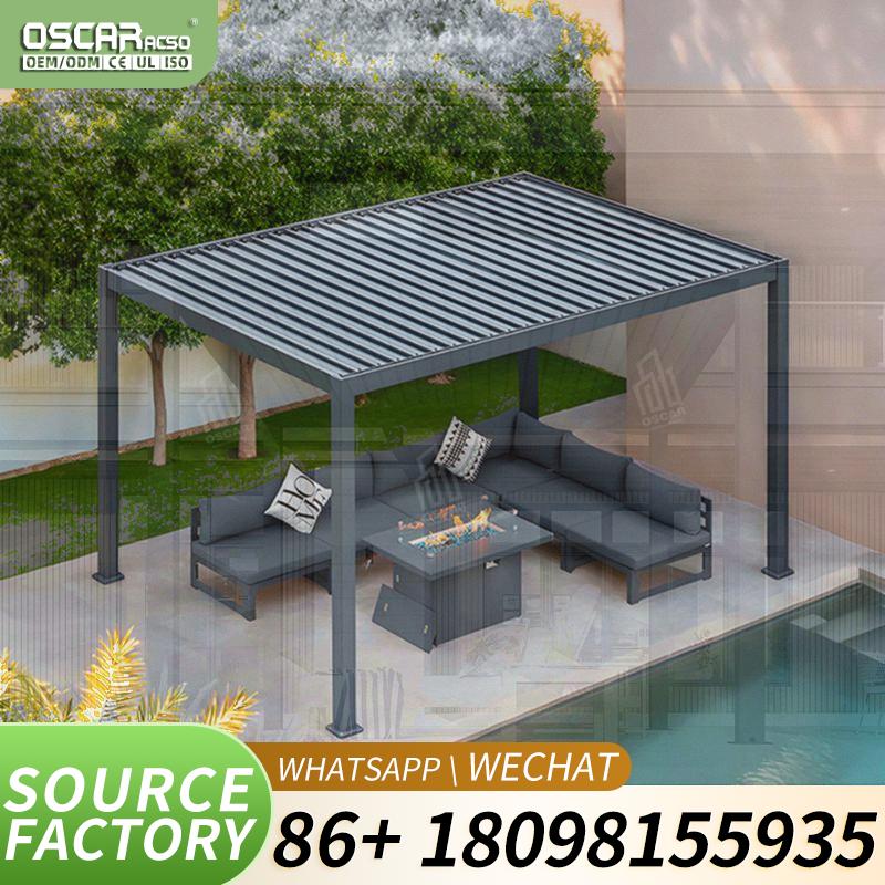 Spa Wellness Resorts - เพอร์โกล่าแบบพับเก็บได้ พร้อมม่านบังแดดและมอเตอร์ สำหรับสปา ริมสระว่ายน้ำ รีสอร์ทริมชายหาด สถานที่พักผ่อนเพื่อสุขภาพ