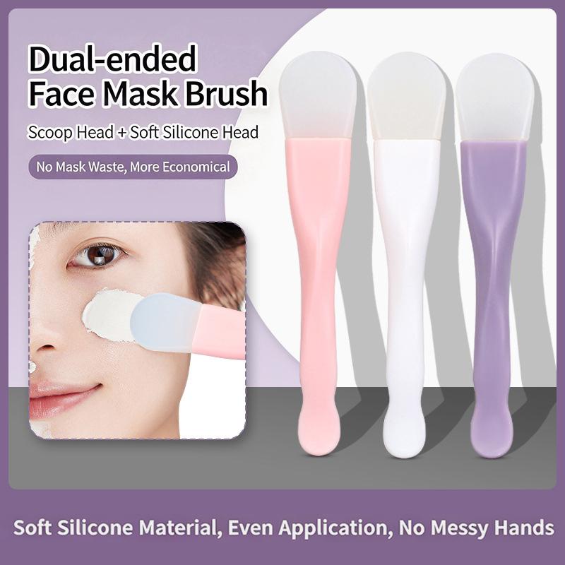 Face Mask Silicone - 【M】แปรงซิลิโคนสองด้านสำหรับมาส์กหน้า 1/2/3 ชิ้น - ที่ขูดทำความสะอาดใบหน้า ใช้ซ้ำได้